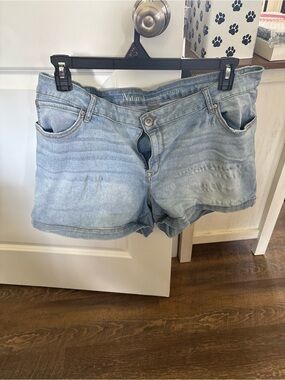 Natural Reflections Light Blue Denim Cutoff Shorts